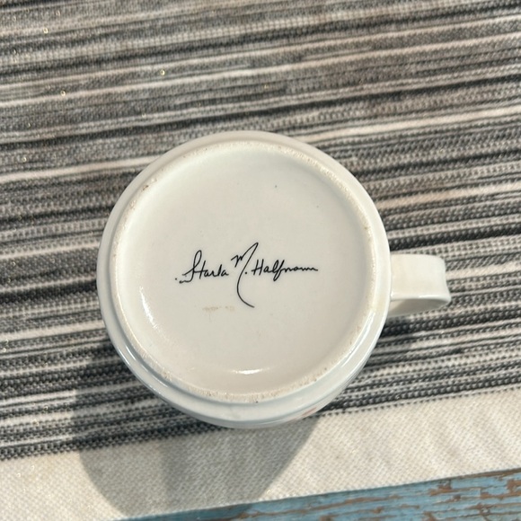 Anthropologie Petal Palette Monogram C Mug Cup 14 oz Starla M. Halfmann Floral - Picture 7 of 7